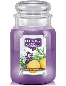Country Candle – vonná svíčka Lemon Lavender (Citronová levandule), 680 g