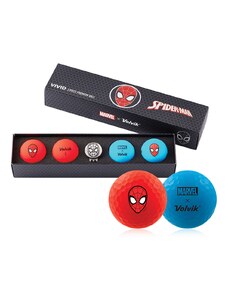 VOLVIK ball Vivid Marvel Spider Man Long 4 balls + ball marker