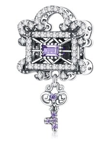 Royal Fashion stříbrný přívěsek Zámek a klíč BSC609