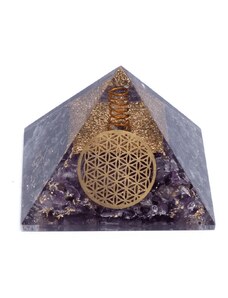 Milujeme Kameny Orgonit - ametyst - pyramida - květ života