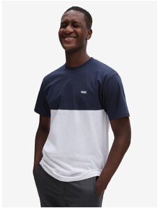 Modro-bílé pánské tričko VANS Colorblock - Pánské