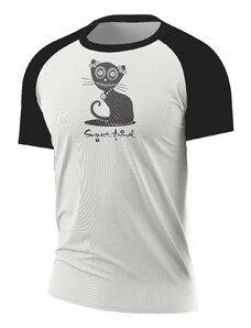 Suspect Animal Chlapecké funkční tričko MUERTA raglán krátký rukáv Bamboo Ultra CLASSIC - Bílá/černá / 110