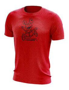 Suspect Animal Chlapecké funkční tričko CRAZY krátký rukáv Bamboo Ultra CLASSIC - Červená/černá / 120