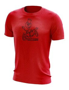 Suspect Animal Chlapecké funkční tričko DIXIE krátký rukáv Bamboo Ultra CLASSIC - Červená/černá / 140