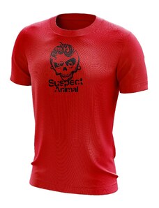 Suspect Animal Chlapecké funkční tričko BART krátký rukáv Bamboo Ultra CLASSIC - Červená/černá / 120