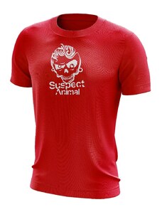 Suspect Animal Chlapecké funkční tričko BART krátký rukáv Bamboo Ultra CLASSIC - Červená/bílá / 120