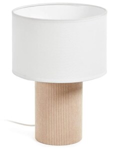 Béžová látková stolní lampa Kave Home Bianella 29 cm