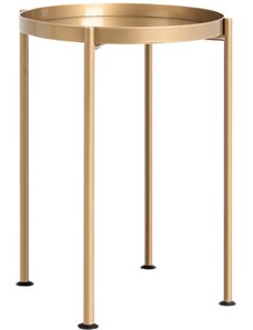 Nordic Design Zlatý kovový odkládací stolek Nollan 40 cm