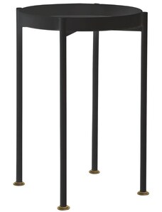 Nordic Design Černý kovový odkládací stolek Nollan 40 cm