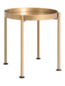 Nordic Design Zlatý kovový odkládací stolek Nollan 40 cm II.