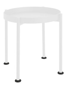 Nordic Design Bílý kovový odkládací stolek Nollan 40 cm II.