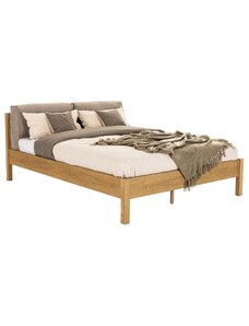 Masivní dubová dvoulůžková postel Cioata Calvin 160 x 200 cm s opěrnými polštáři