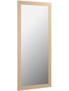 Přírodní dřevěné nástěnné zrcadlo Kave Home Yvaine 80 x 180 cm
