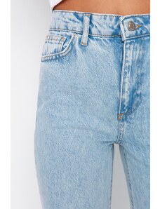 Trendyol Modré džíny s vysokým pasem
