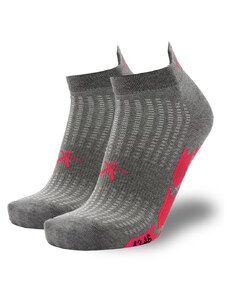 Dámské nízké sportovní ponožky COLLM BELLA šedo růžové