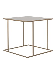 Nordic Design Zlatý kovový konferenční stolek Valter 50 x 50 cm