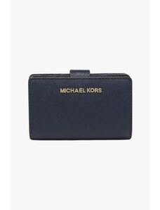 Michael Kors Jet set travel BIFOLD medium dámská kožená peněženka tmavě modrá