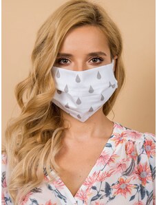 Fashionhunters Bílá, opakovaně použitelná ochranná maska