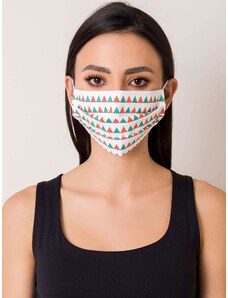 Fashionhunters Bílá ochranná maska s geometrickým potiskem