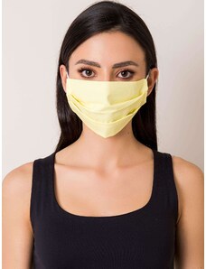 Fashionhunters Žlutá ochranná maska vyrobená z bavlny