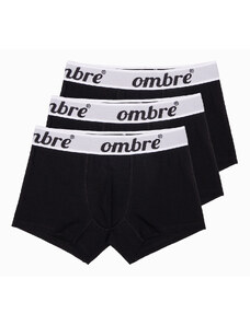 Ombre Clothing Pánské boxerky - černá balení tří kusů U159