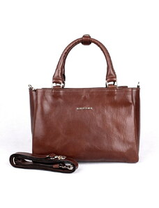 Luxusní tříoddílová dámská kabelka do ruky Marta Ponti no. 6204 hnědá