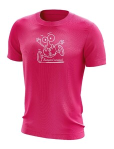 Suspect Animal Chlapecké funkční tričko PIXIE krátký rukáv Bamboo Ultra CLASSIC - Růžová/bílá / 140