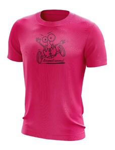 Suspect Animal Chlapecké funkční tričko PIXIE krátký rukáv Bamboo Ultra CLASSIC - Růžová/černá / 120