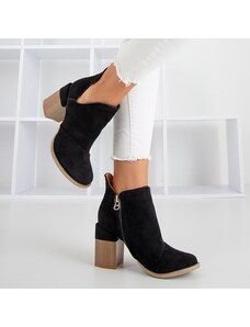 Bella Paris Černé dámské kotníkové boty s výřezy Cintura - obuv - Černá