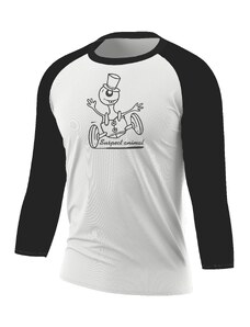 Suspect Animal Chlapecké funkční tričko DIXIE raglán dlouhý rukáv Bamboo Ultra CLASSIC - Bílá/černá / 120