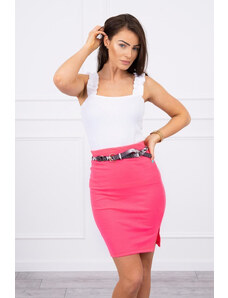 K-Fashion Pruhovaná vypasovaná sukně růžová neonová