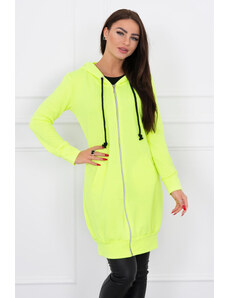 K-Fashion Šaty s kapucí, mikina žlutá neonová