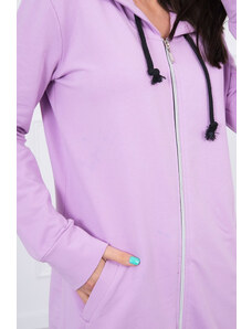 K-Fashion Šaty s kapucí, mikina fialová
