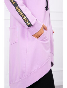 K-Fashion Mikina se zipem na zádech fialová