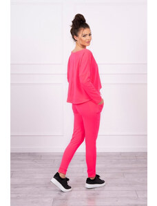 K-Fashion Sada s oversize halenkou růžová neonová