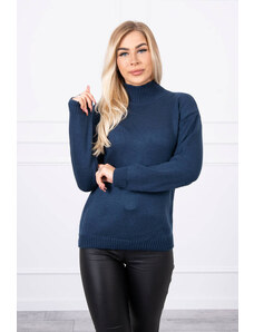 K-Fashion Poloviční svetr s rolákem tmavě modrý
