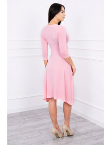 K-Fashion Šaty s průstřihem pod prsy pudrově růžové