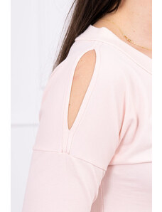 K-Fashion Šaty s potiskem Honey girl pudrově růžové
