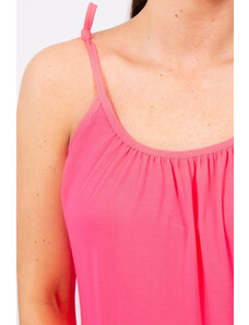 K-Fashion Šaty s tenkým páskem růžové neonové