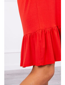 K-Fashion Šaty s tenkým páskem červené