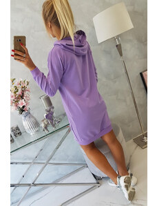 K-Fashion Šaty s kapucí fialové