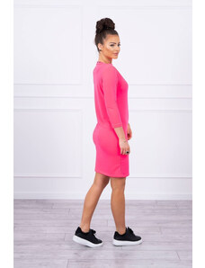 K-Fashion Šaty Klasické růžové neonové