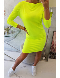 K-Fashion Šaty Klasická žlutá neonová