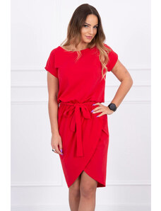 K-Fashion Šaty s obálkou dole červené