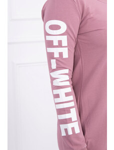 K-Fashion Šaty Off White tmavě růžové
