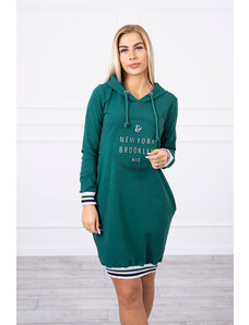 K-Fashion Tmavě zelené šaty Brooklyn