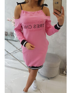 K-Fashion Světle růžové šaty Tres Chic