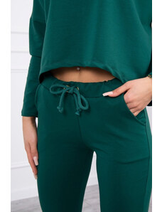 K-Fashion Souprava se zelenou halenkou nadměrné velikosti