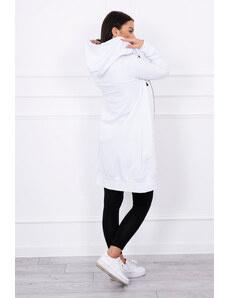 K-Fashion Mikina s kapucí bílá