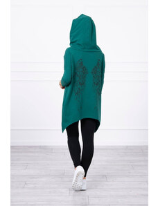 K-Fashion Mikina s potiskem křídel zelená